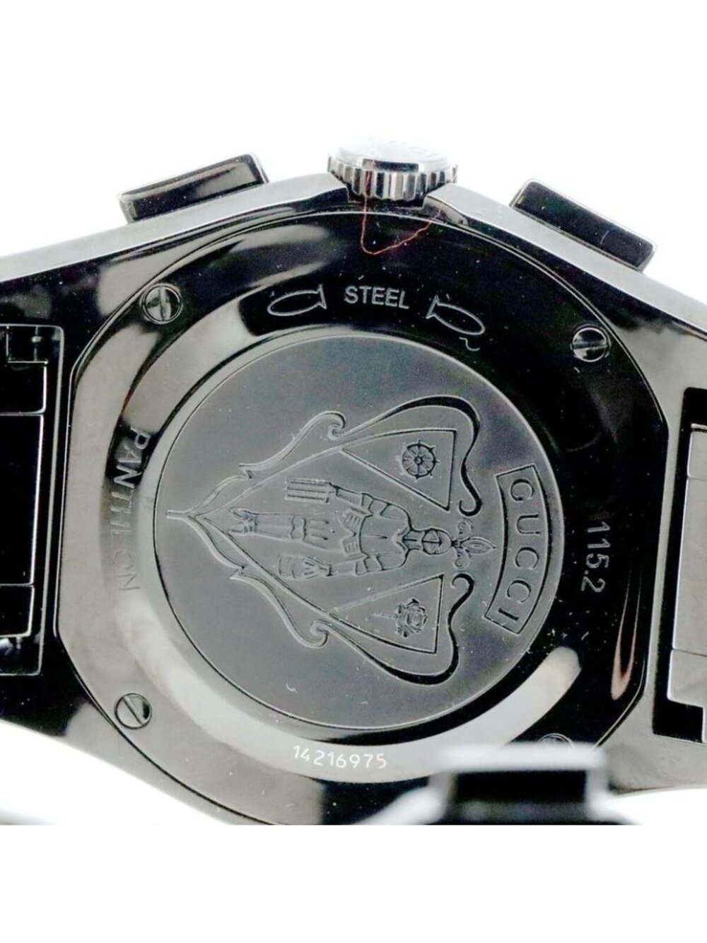 Gucci Pantheon 115.2 Wristwatch Quartz Black Paw Nshop Item - Picture 5 of 7